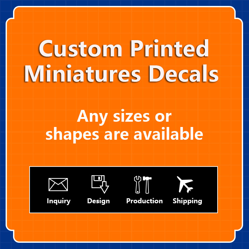 Custom Printed Scale model kits Decals